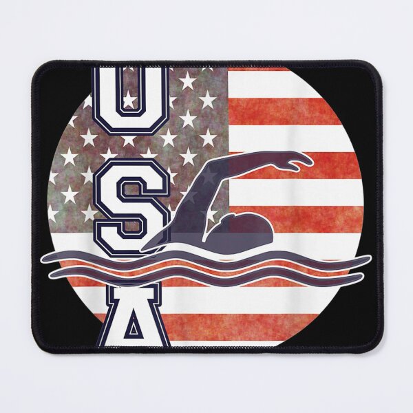 Item preview, USA Swimming American Flag Swimmer Swim Team designed and sold by sikkilapa.
