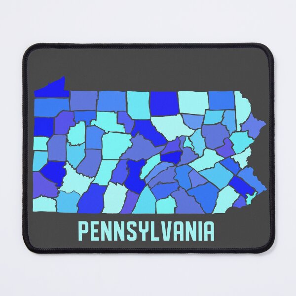 Item preview, Blue Pennsylvania County Map Design designed and sold by Chubuter.
