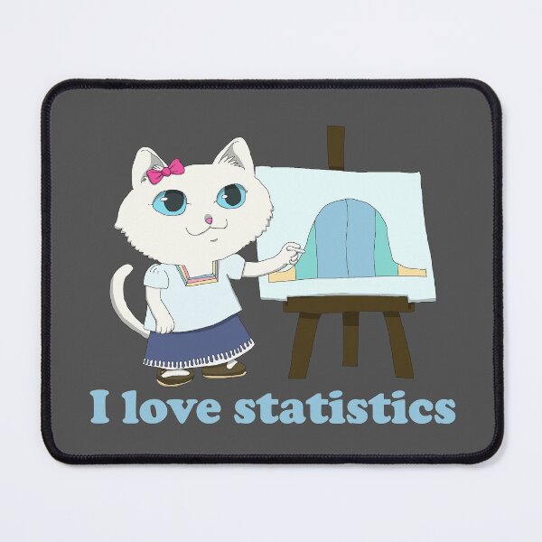 Item preview, I Love Statistics Girl Cat designed and sold by Chubuter.