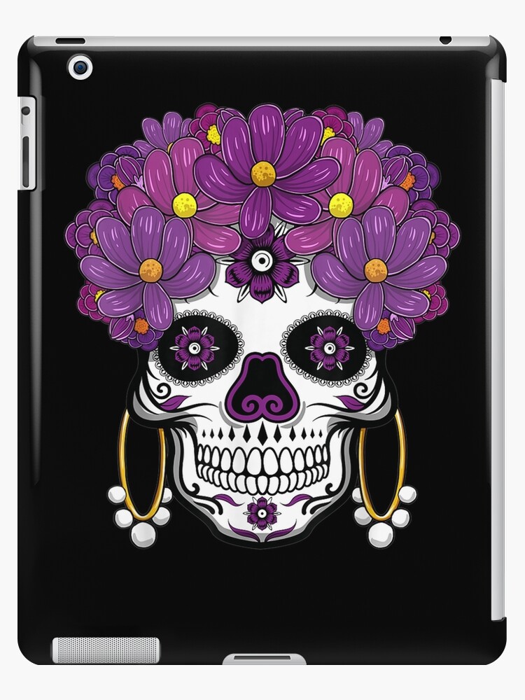 Sugar Skull Purple Hawaiian Shirt, Mexican Unique Day Of The Dead Gift