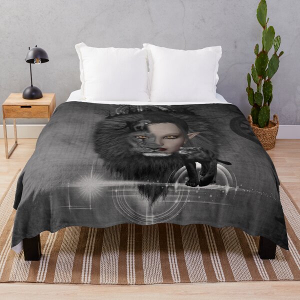 Item preview, Wonderful dark lion with a half women face designed and sold by nicky2342.