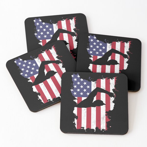 Item preview, Vintage 4th Of July USA Flag Swimming Swim Swimmer designed and sold by sikkilapa.