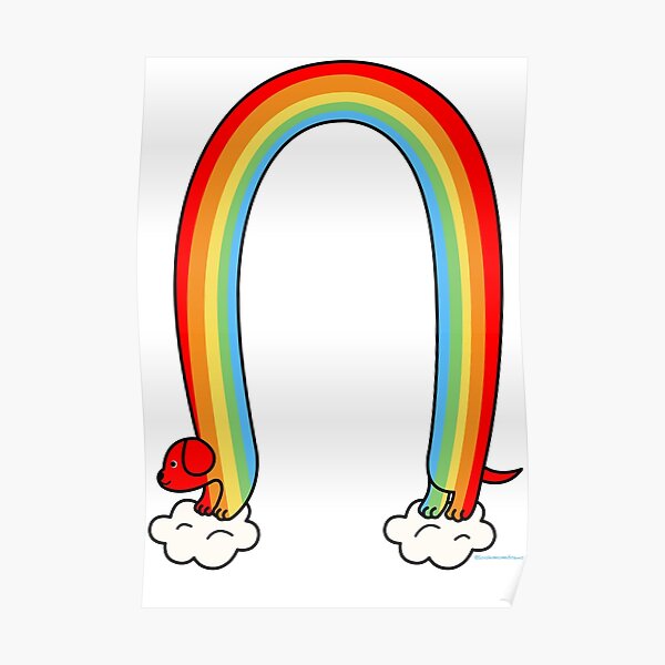 Rainbow Puppy Poster