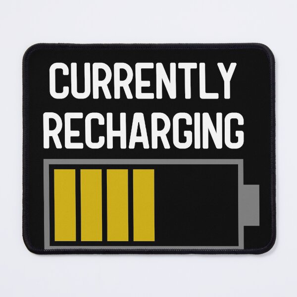 Item preview, Currently Recharging, sleepy time, naptime, chilling, relaxing, battery charging designed and sold by Midnight Sky Sundry.