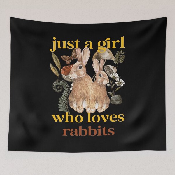 Item preview, Just a Girl Who Loves Rabbits Cottagecore Aesthetic designed and sold by Uppercase Tees.