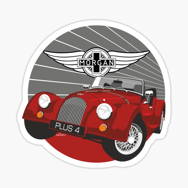 Item preview, Morgan Plus 4 red designed and sold by car2oonz.