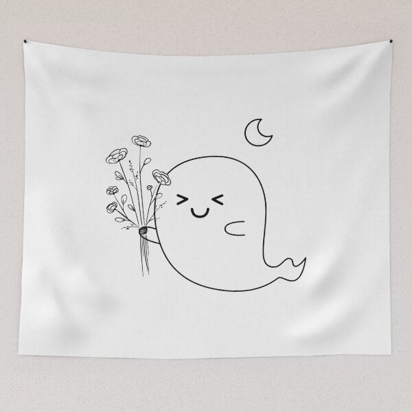 Item preview, Floral Halloween, Cute Ghost, Cute Halloween Ghost designed and sold by miraipa.
