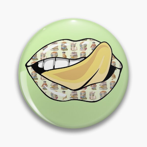 Item preview, Artistic Abstract Book  Pattern Lips with Yellow Tongue - by Iskybibblle designed and sold by Iskybibblle.