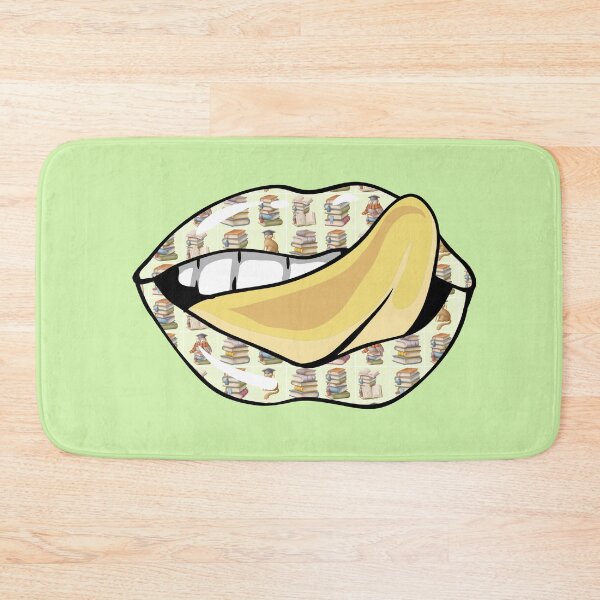 Item preview, Artistic Abstract Book  Pattern Lips with Yellow Tongue - by Iskybibblle designed and sold by Iskybibblle.