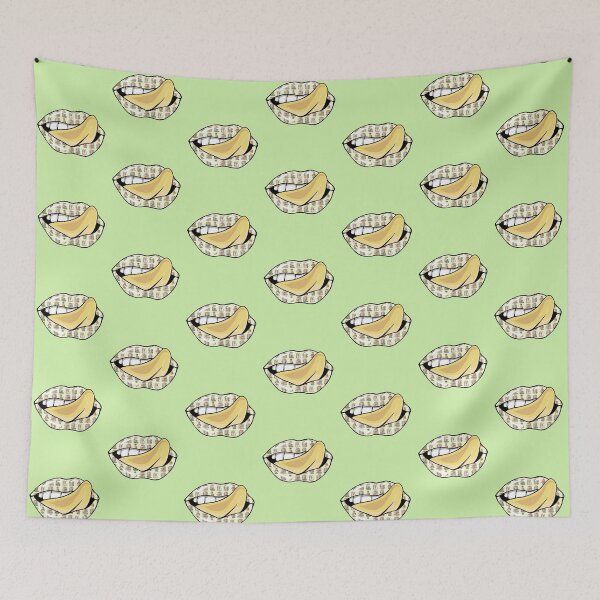Item preview, Artistic Abstract Book  Pattern Lips with Yellow Tongue - by Iskybibblle designed and sold by Iskybibblle.