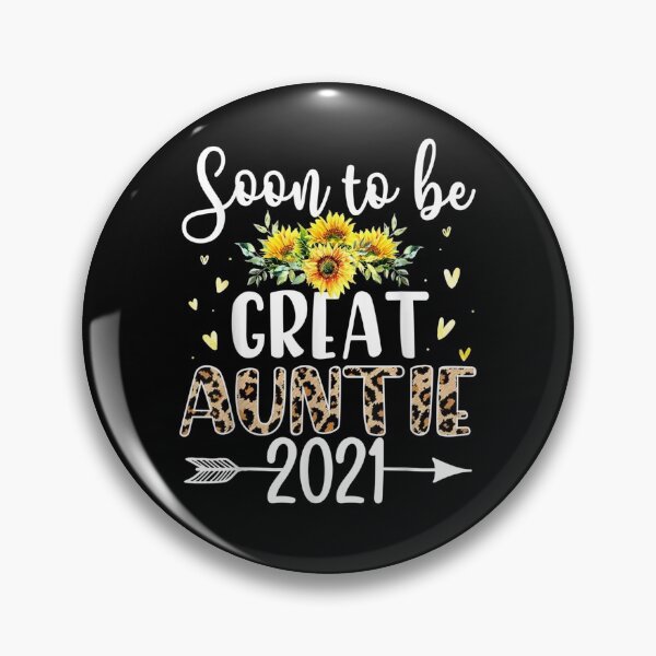 Item preview, Soon To Be Great Auntie 2021 Leopard Print Sunflower designed and sold by patsa4.