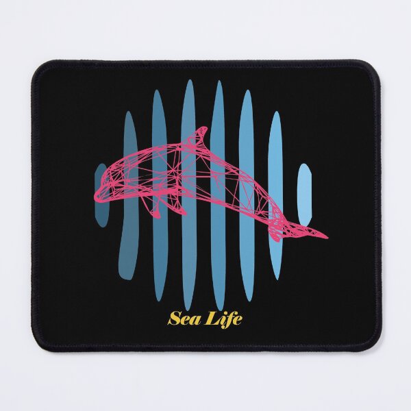 Item preview, Geometric Pink Dolphin and Sea Life designed and sold by Chubuter.