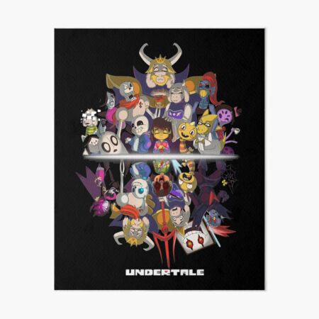 Undertale Video Game Main Characters Funny Design | Art Board Print