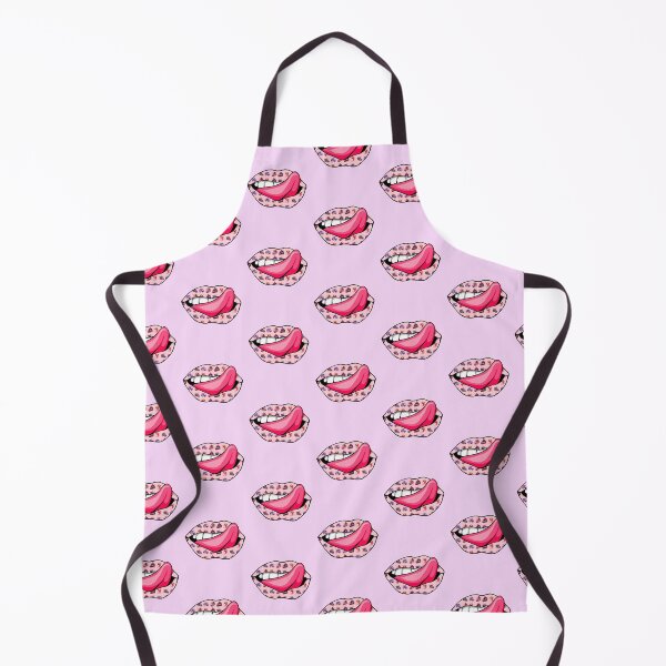 Item preview, Artistic Abstract Cake Pattern Lips with Pink Tongue - by Iskybibblle designed and sold by Iskybibblle.