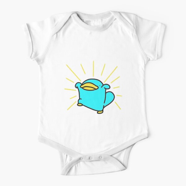 Animated Platypus (Blue) Short Sleeve Baby One-Piece