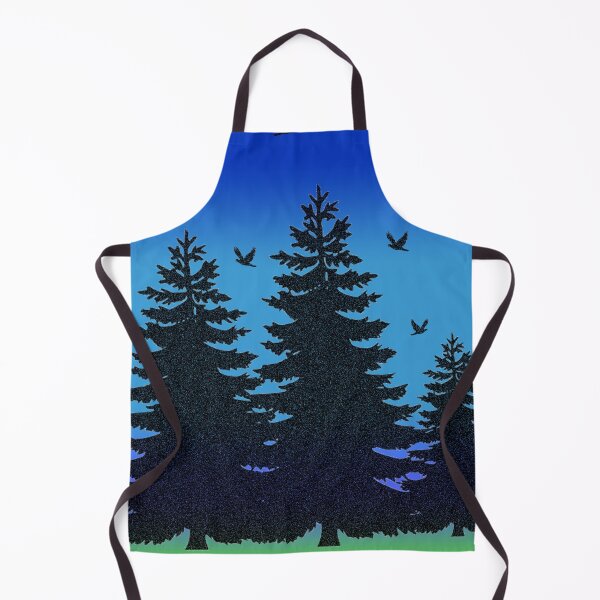 Item preview, Gradient Color With Fir Tree And Birds designed and sold by Sewsi.