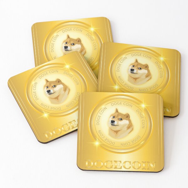 Item preview, Doge coin crypto currency golden plate, Dogecoin to the moon designed and sold by ZieProject.