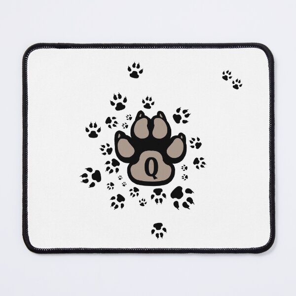Item preview, Dogs paw tracks alphabet - letter Q designed and sold by MadandMean.