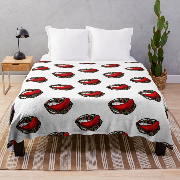Item preview, Artistic Abstract Christmas Pattern Lips with Red Tongue - by Iskybibblle designed and sold by Iskybibblle.