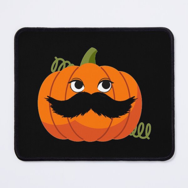 Item preview, Jack O'Lantern Moustache Cute Funny Happy Hallowe'en Thanksgiving Movember Veggie Humour Pumpkin designed and sold by H3designs.
