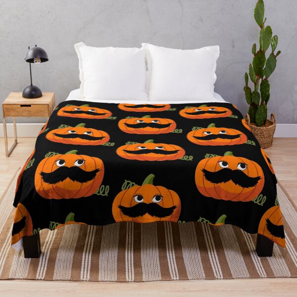 Item preview, Jack O'Lantern Moustache Cute Funny Happy Hallowe'en Thanksgiving Movember Veggie Humour Pumpkin designed and sold by H3designs.