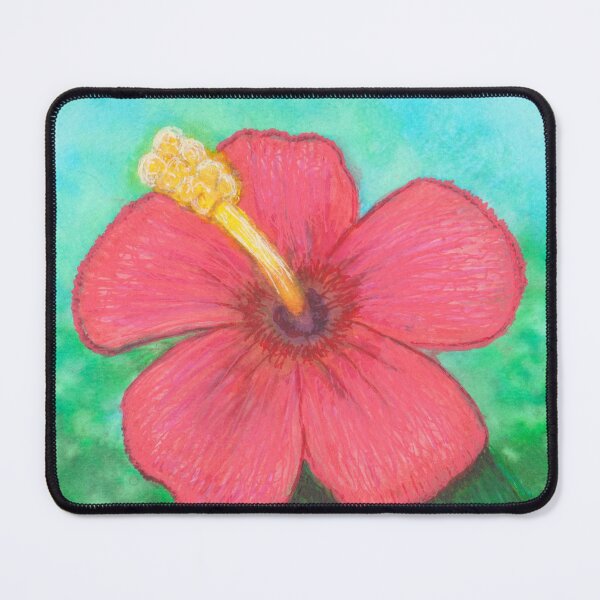 Item preview, Red Hibiscus Flower - Watercolor designed and sold by IridescentSea.