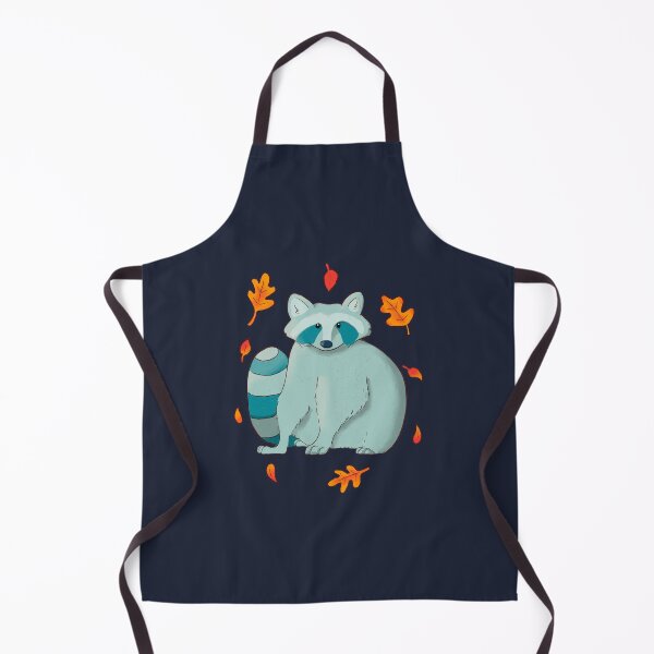 Item preview, Autumn-fall blue raccoon and orange leaves designed and sold by Patrick Gervacio.