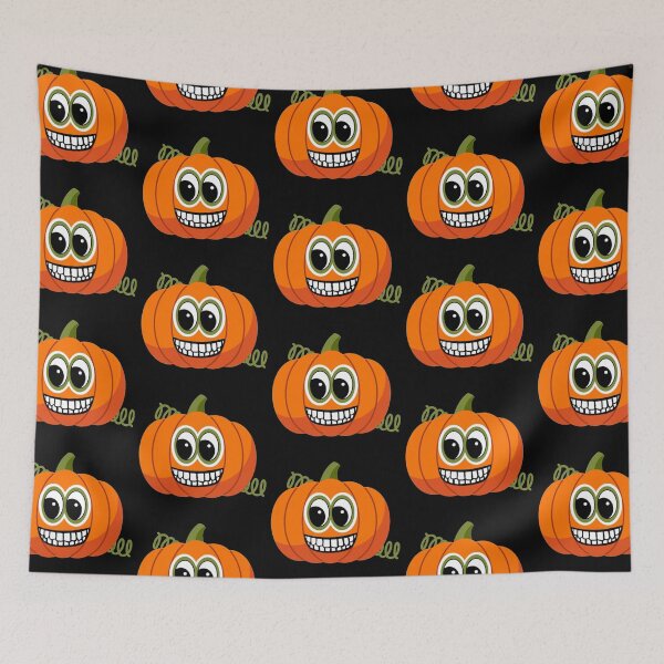 Item preview, Jack O'Lantern Creepy Grinning Cute Funny Happy Hallowe'en Thanksgiving Veggie Humour Pumpkin designed and sold by H3designs.