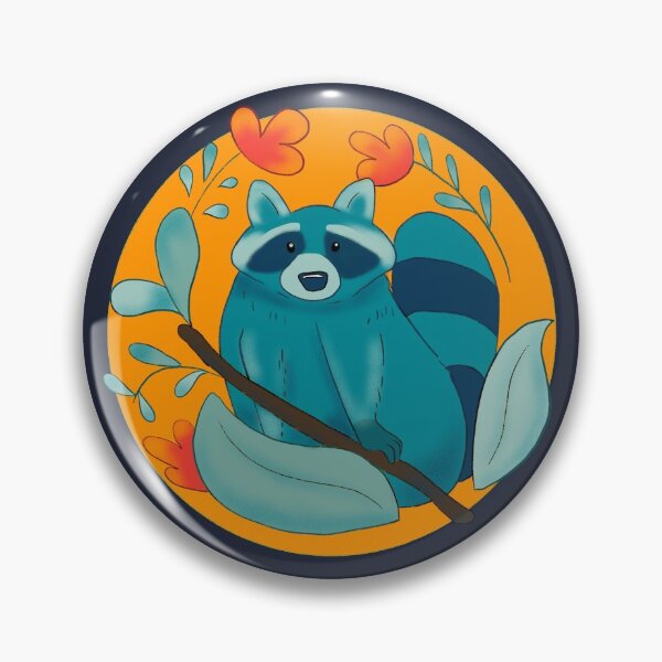Item preview, cute chubby blue raccoon - floral  designed and sold by Patrick Gervacio.