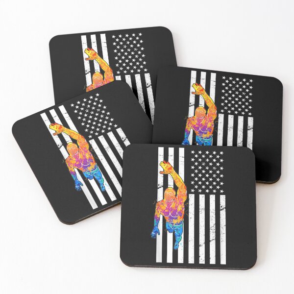 Item preview, USA Flag Swim Sport Patriotic Swimmer Athlete designed and sold by sikkilapa.
