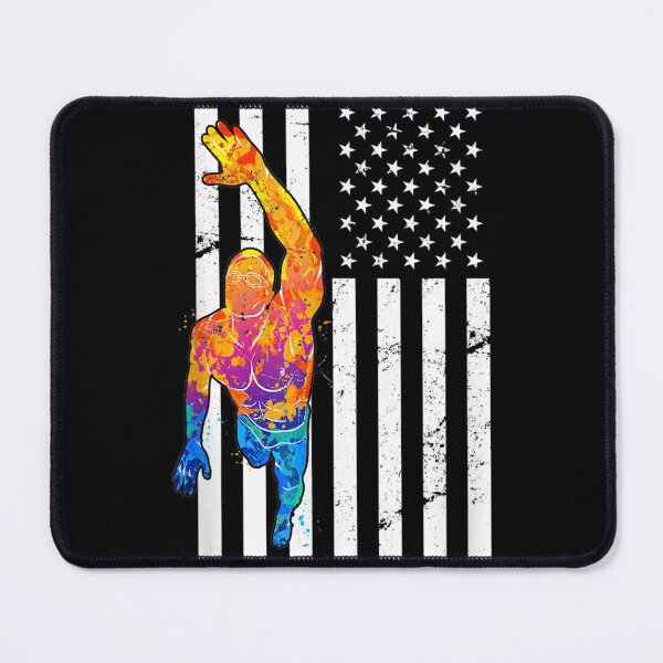 Item preview, USA Flag Swim Sport Patriotic Swimmer Athlete designed and sold by sikkilapa.