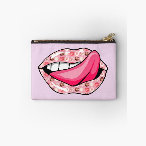 Item preview,  Artistic Abstract Donut Pattern Lips with Pink Tongue - by Iskybibblle designed and sold by Iskybibblle.