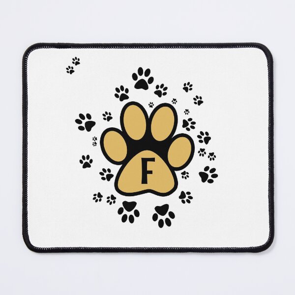 Item preview, Cats Paws Alphabet Letter F Yellow - Initials designed and sold by MadandMean.