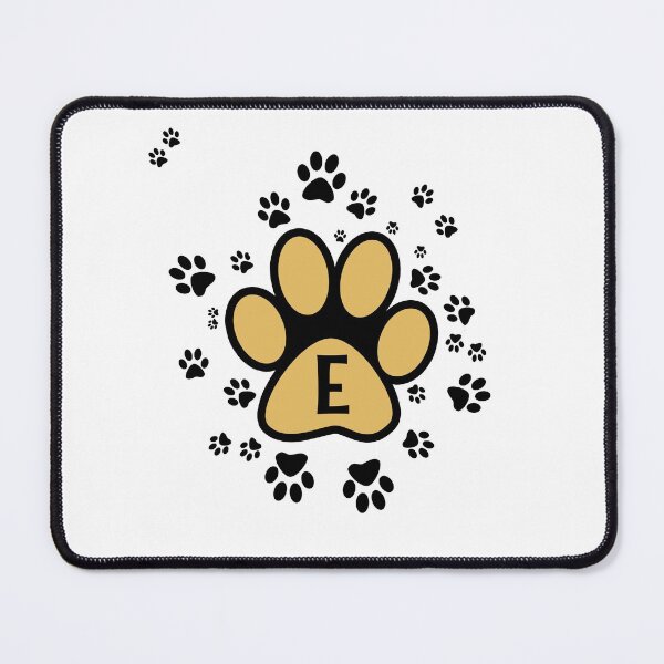 Item preview, Kitten Paws Alphabet Letter E Yellow - Initials designed and sold by MadandMean.