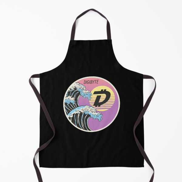Aperçu de l'œuvre Crypto-monnaie Digibyte DGB Japanese Wave Art créée et vendue par Bitcoin-Fashion.