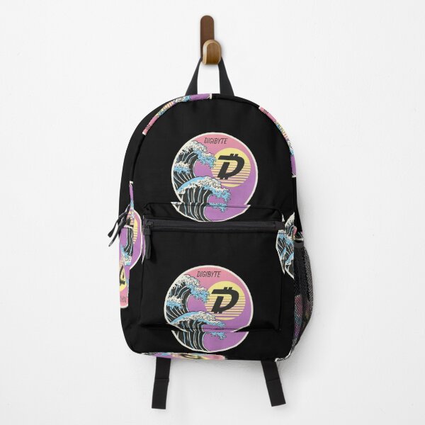 Aperçu de l'œuvre Crypto-monnaie Digibyte DGB Japanese Wave Art créée et vendue par Bitcoin-Fashion.
