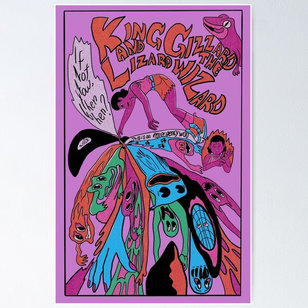 Item preview, King Gizzard and the Lizard Wizard designed and sold by SatanSpeeds-Up.