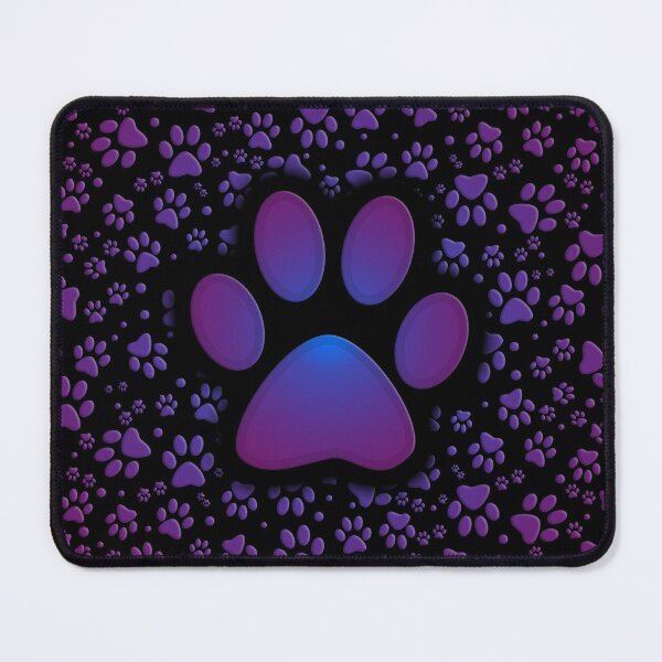 Item preview, Magical Animal Paws in Blue Purple - Pet Lovers designed and sold by MadandMean.