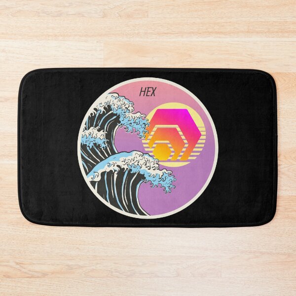 Item preview, HEX Japanese Wave Art Crypto Cryptocurrency  designed and sold by Bitcoin-Fashion.