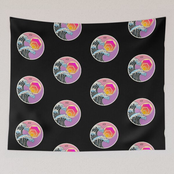 Item preview, HEX Japanese Wave Art Crypto Cryptocurrency  designed and sold by Bitcoin-Fashion.