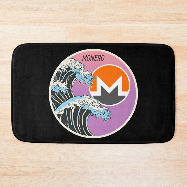 Item preview, Monero XMR Japanese Wave Art Crypto Cryptocurrency  designed and sold by Bitcoin-Fashion.