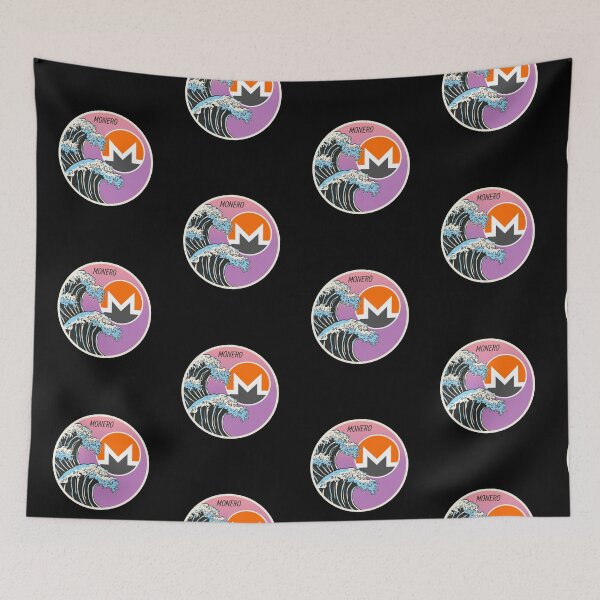 Item preview, Monero XMR Japanese Wave Art Crypto Cryptocurrency  designed and sold by Bitcoin-Fashion.