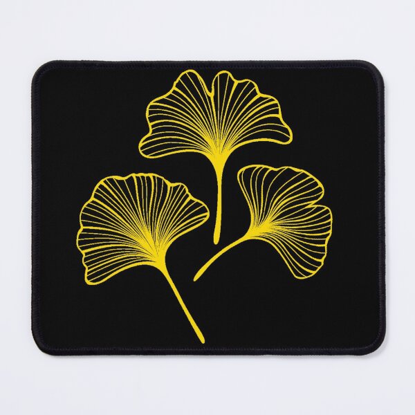 Item preview, ginkgo, yellow on black designed and sold by blankshirt.