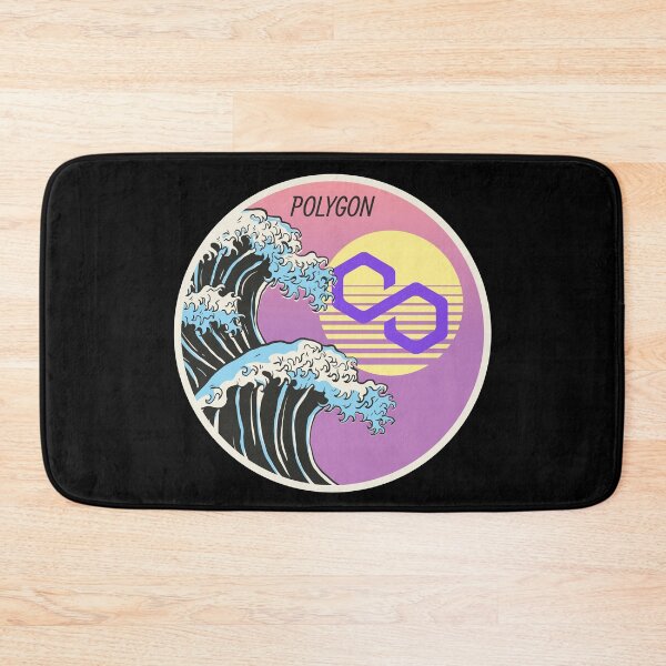 Item preview, Polygon MATIC Japanese Wave Art Crypto Cryptocurrency  designed and sold by Bitcoin-Fashion.