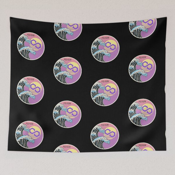Item preview, Polygon MATIC Japanese Wave Art Crypto Cryptocurrency  designed and sold by Bitcoin-Fashion.