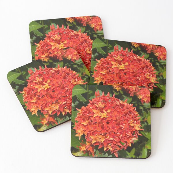 Item preview, Red and Orange Jungle Geranium Flowers designed and sold by Sinemathk.