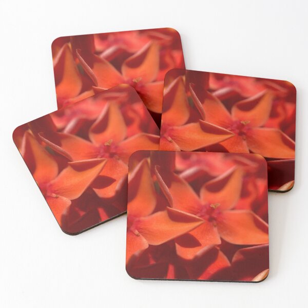 Item preview, Red and Orange Jungle Geranium Flowers designed and sold by Sinemathk.