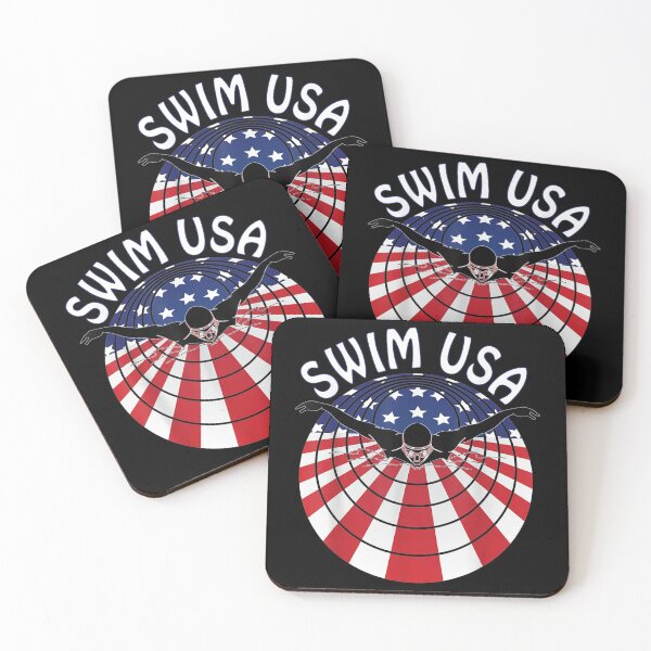 Item preview, Swim USA Swimming Patriotic American Flag retro designed and sold by sikkilapa.