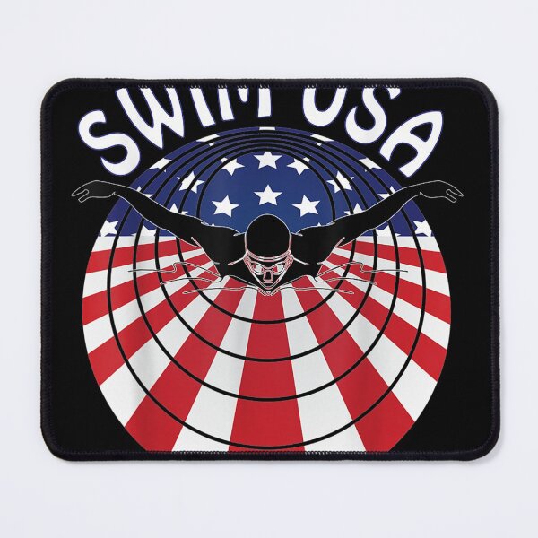 Item preview, Swim USA Swimming Patriotic American Flag retro designed and sold by sikkilapa.