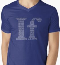 Wenn Gedicht | Weiß T-Shirt mit V-Ausschnitt